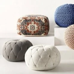 Cloverly Chunky Knit Pouf - Threshold™ Blush/beige -Ottomans Official Shop unnamed file 4242