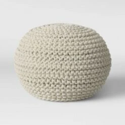 Cloverly Chunky Knit Pouf - Threshold™ Blush/beige -Ottomans Official Shop unnamed file 4248