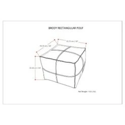 Wendal Square Pouf - WyndenHall Distressed Black -Ottomans Official Shop unnamed file 4268