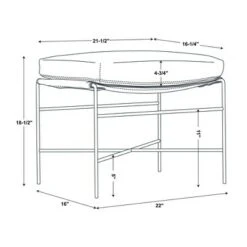 Hearth & Hand W/Magnolia Furniture Faux Leather & Metal Ottoman Black/Brown - Hearth & Hand™ with Magnolia -Ottomans Official Shop unnamed file 4274