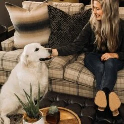 28" Square Button Tufted Metal Ottoman - WOVENBYRD Distressed Black Faux Leather -Ottomans Official Shop unnamed file 4291