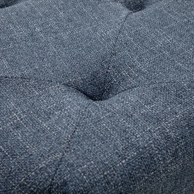 32" Rectangle Pintucked Ottoman - WOVENBYRD Light Brown 8 32" Rectangle Pintucked Ottoman - WOVENBYRD Light Brown - Image 6