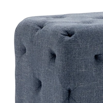 32" Rectangle Pintucked Ottoman - WOVENBYRD Light Brown 12 32" Rectangle Pintucked Ottoman - WOVENBYRD Light Brown - Image 10