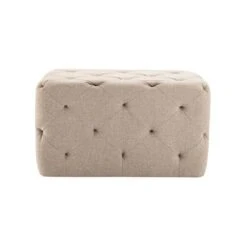 32" Rectangle Pintucked Ottoman - WOVENBYRD Light Brown 28 32" Rectangle Pintucked Ottoman - WOVENBYRD Light Brown -Ottomans Official Shop unnamed file 4352