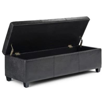 48" Franklin Storage Ottoman Bench - WyndenHall Chocolate Brown 4 48" Franklin Storage Ottoman Bench - WyndenHall Chocolate Brown - Image 2