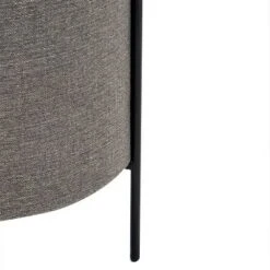 16" Modern Round Ottoman with Metal Base - WOVENBYRD Tan -Ottomans Official Shop unnamed file 4424