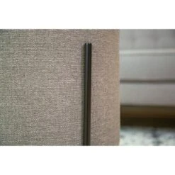 16" Modern Round Ottoman with Metal Base - WOVENBYRD Tan -Ottomans Official Shop unnamed file 4430