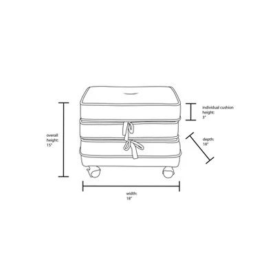 Opalhouse Designed With Jungalow Marin Stackable Pouf with Casters - Opalhouse™ designed with Jungalow™ Rust/blush Gradient 7 Opalhouse Designed With Jungalow Marin Stackable Pouf with Casters - Opalhouse™ designed with Jungalow™ Rust/blush Gradient - Image 5