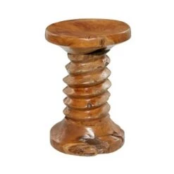 Olivia & May Rustic Carved Teak Wood Stool Brown - Olivia & May 11 Olivia & May Rustic Carved Teak Wood Stool Brown - Olivia & May -Ottomans Official Shop unnamed file 446