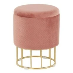 Canary Contemporary Glam Ottoman - LumiSource Pink -Ottomans Official Shop unnamed file 4468