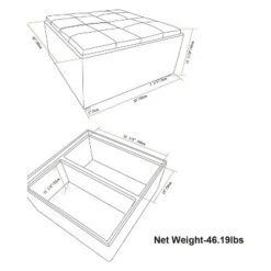 Franklin Square Coffee Table Storage Ottoman - WyndenHall Chocolate Brown -Ottomans Official Shop unnamed file 4496