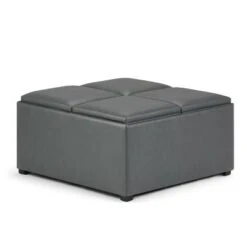 Franklin Square Coffee Table Storage Ottoman - WyndenHall Chocolate Brown -Ottomans Official Shop unnamed file 4498
