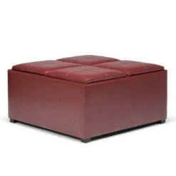 Franklin Square Coffee Table Storage Ottoman - WyndenHall Chocolate Brown -Ottomans Official Shop unnamed file 4501