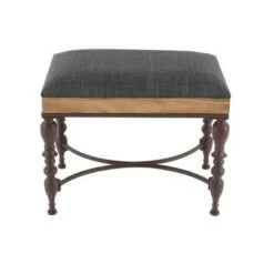 Olivia & May Farmhouse Metal Accent Stool Gray - Olivia & May -Ottomans Official Shop unnamed file 453