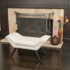 Rosalynn Tufted Ottoman Bench - Christopher Knight Home Almond Paste -Ottomans Official Shop unnamed file 4531