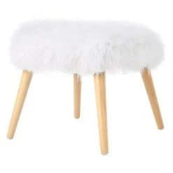 Huxley Faux Fur Ottoman - Christopher Knight Home White 10 Huxley Faux Fur Ottoman - Christopher Knight Home White -Ottomans Official Shop unnamed file 4537