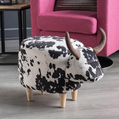 Bessie Cow Ottoman - Christopher Knight Home Brown 3 Bessie Cow Ottoman - Christopher Knight Home Brown