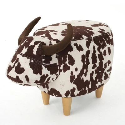 Bessie Cow Ottoman - Christopher Knight Home Brown 7 Bessie Cow Ottoman - Christopher Knight Home Brown - Image 5