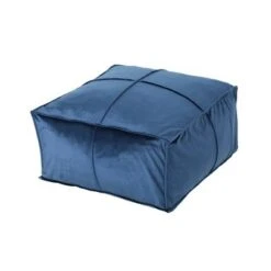 Nakisha Velvet Square Bean Bag Ottoman - Christopher Knight Home Smoke -Ottomans Official Shop unnamed file 4547