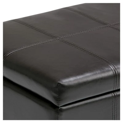 36" Lancaster Storage Ottoman Bench - WyndenHall Satin Cream 4 36" Lancaster Storage Ottoman Bench - WyndenHall Satin Cream - Image 2