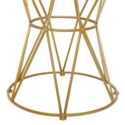 Olivia & May Contemporary Iron Geometric Pattern Accent Table Gold - Olivia & May 8 Olivia & May Contemporary Iron Geometric Pattern Accent Table Gold - Olivia & May -Ottomans Official Shop unnamed file 458