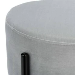 Lisbon Round Ottoman - Safavieh Gray/black 16 Lisbon Round Ottoman - Safavieh Gray/black -Ottomans Official Shop unnamed file 4588