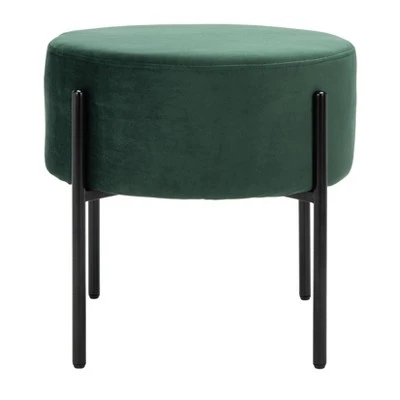 Lisbon Round Ottoman - Safavieh Gray/black 11 Lisbon Round Ottoman - Safavieh Gray/black - Image 9