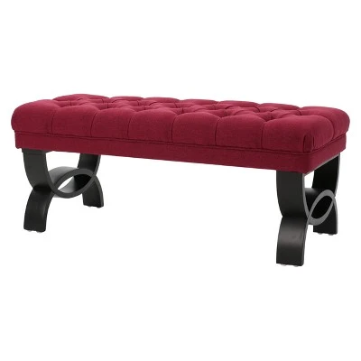Scarlette Tufted Ottoman Bench - Christopher Knight Home Navy 7 Scarlette Tufted Ottoman Bench - Christopher Knight Home Navy - Image 5