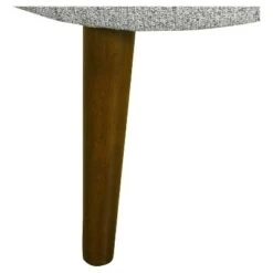 Mid Century Oval Ottoman with Wood Legs Ash Gray - HomePop -Ottomans Official Shop unnamed file 4669