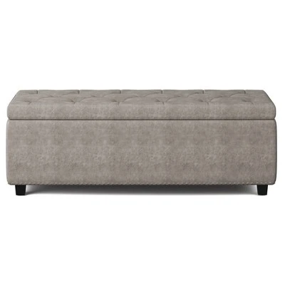 48" Springfield Storage Ottoman - Wyndenhall Natural Linen Look Fabric 7 48" Springfield Storage Ottoman - Wyndenhall Natural Linen Look Fabric - Image 5