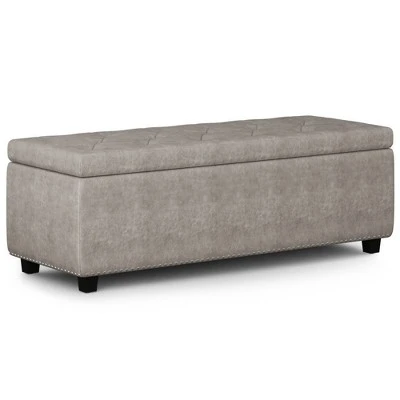 48" Springfield Storage Ottoman - Wyndenhall Natural Linen Look Fabric 9 48" Springfield Storage Ottoman - Wyndenhall Natural Linen Look Fabric - Image 7