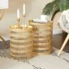 Olivia & May Set of 2 Transitional Iron Accent Tables Gold - Olivia & May -Ottomans Official Shop unnamed file 470