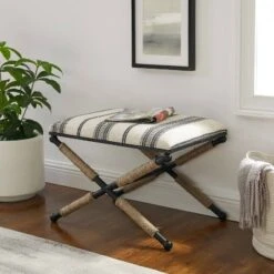 Logue Campaign Ottoman Black - Linon -Ottomans Official Shop unnamed file 4705