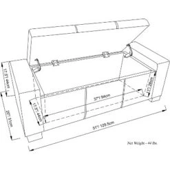 51" Santa Fe Large Storage Ottoman - Wyndenhall Tanners Brown Faux Leather -Ottomans Official Shop unnamed file 4721