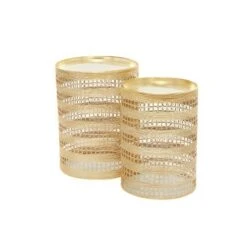 Olivia & May Set of 2 Transitional Iron Accent Tables Gold - Olivia & May -Ottomans Official Shop unnamed file 474