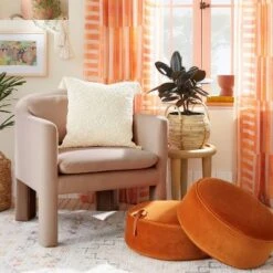 Ottomans Official Shop 66 Opalhouse Designed With Jungalow Olivia Round Pouf Rust - Opalhouse™ designed with Jungalow™