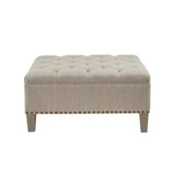 Madison Park Tufted Square Cocktail Ottoman Brown -Ottomans Official Shop unnamed file 4752