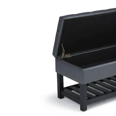 44" Wyatt Storage Ottoman Bench - WyndenHall Chocolate Brown 7 44" Wyatt Storage Ottoman Bench - WyndenHall Chocolate Brown - Image 5