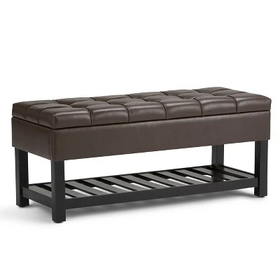 44" Wyatt Storage Ottoman Bench - WyndenHall Chocolate Brown 14 44" Wyatt Storage Ottoman Bench - WyndenHall Chocolate Brown - Image 12