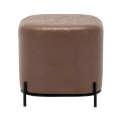 17" Modern Square Ottoman with Metal Base - WOVENBYRD Gray -Ottomans Official Shop unnamed file 4786