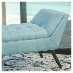 Demi Tufted Fabric Ottoman Bench Blue - Christopher Knight Home -Ottomans Official Shop unnamed file 4790