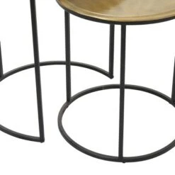 Olivia & May Set of 2 Industrial Aluminum Accent Tables Black - Olivia & May 9 Olivia & May Set of 2 Industrial Aluminum Accent Tables Black - Olivia & May -Ottomans Official Shop unnamed file 481