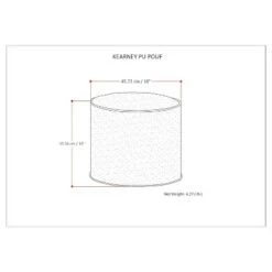 Talia Round Pouf Distressed Brown Faux Leather - WyndenHall -Ottomans Official Shop unnamed file 4839