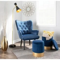 Set of 2 Marla Contemporary Glam Nesting Ottomans - LumiSource Green -Ottomans Official Shop unnamed file 4845