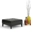 Lancaster Square Coffee Table Storage Ottoman - WyndenHall Slate Gray Linen Look Fabric -Ottomans Official Shop unnamed file 4850