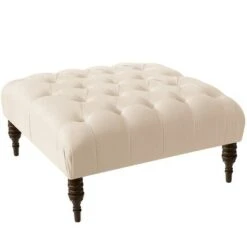 Custom Upholstered Tufted Square Ottoman - Skyline Furniture Milk -Ottomans Official Shop unnamed file 4886