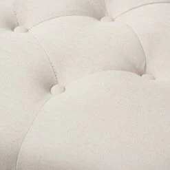 Celeste French Country Weathered Oak - Linen Upholstered Ottoman Bench Beige - Baxton Studio -Ottomans Official Shop unnamed file 4896