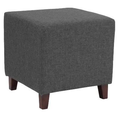 Flash Furniture Ascalon Taut Upholstered Cube Ottoman Pouf 6 Flash Furniture Ascalon Taut Upholstered Cube Ottoman Pouf - Image 4