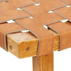 Olivia & May Rustic Wood Stool Brown - Olivia & May -Ottomans Official Shop unnamed file 497