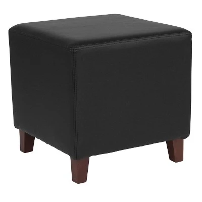 Flash Furniture Ascalon Taut Upholstered Cube Ottoman Pouf 8 Flash Furniture Ascalon Taut Upholstered Cube Ottoman Pouf - Image 6